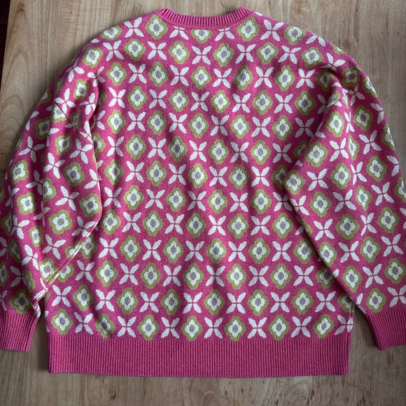 Vintage style oversized wool and cotton Sweater - Picture 2 of 5